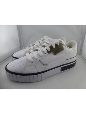 Puma Cali Dream Women's SZ 9 Casual Platform Sneakers White Gold Black 381609-03